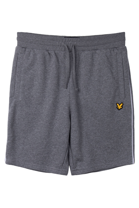 SWEAT SHORT WITH CONTRAST PIPING MID GREY MARL 4