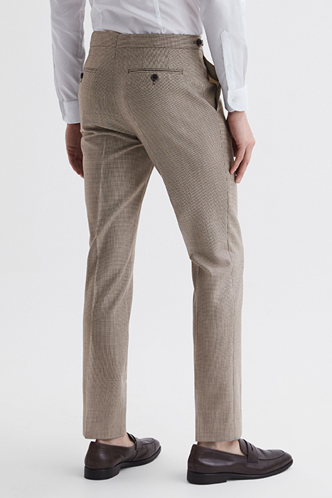 PEW-PUPPYTOOTH SUIT PANTS BROWN 2