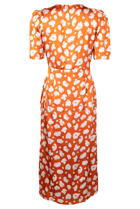 AIMEE INU SATIN FT SPLIT DRESS BURNT ORANGE-CL CRM 4