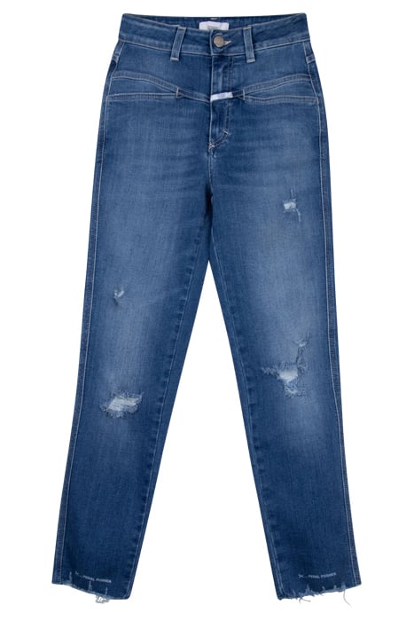 WOMEN PEDAL PUSHER JEANS MID BLUE 3