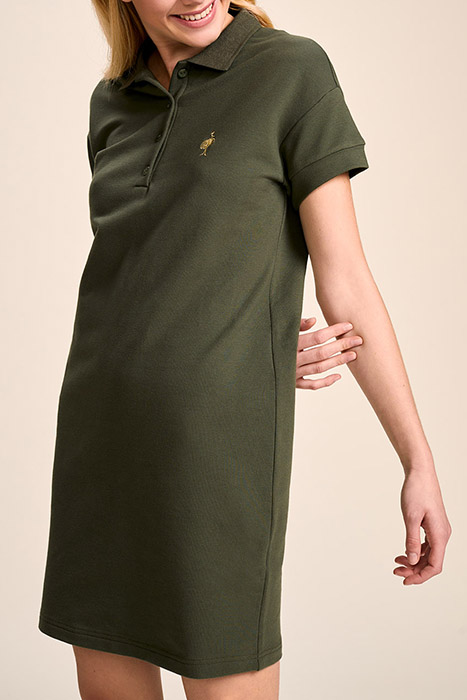RITUAL . KHAKI POLO DRESS WITH MESSAGE 1