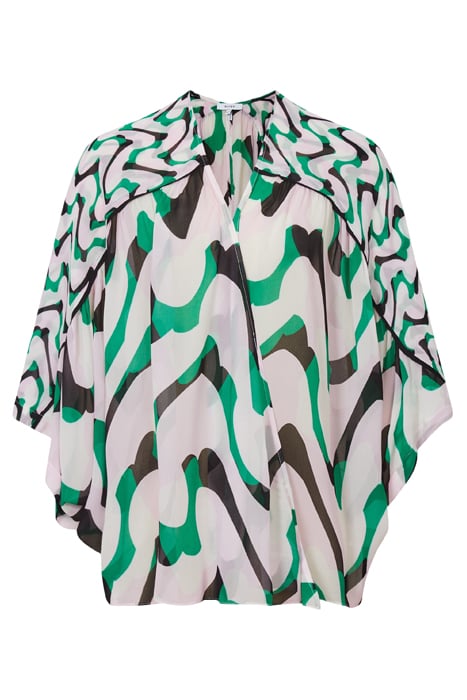 PAIGE-RESORT BLOUSE PINK/GREEN 4