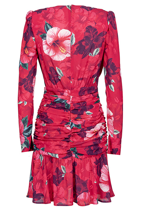 ACCIGLIATO ABITO CREPE DE CHIN FUCHSIA/PINK MULTI-COLOUR 2