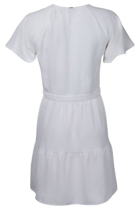 WOMEN'S OFF-WHITE V-NECK BUTTON-FRONT DRESS 4