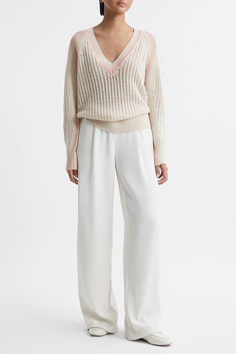 VALE-V KNITTED SWEATER CREAM/NUDE 3