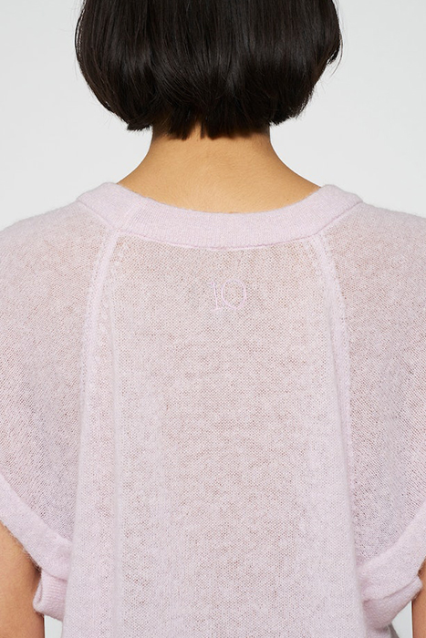 SHORTSLEEVE TOP KNIT PALE LILAC 5