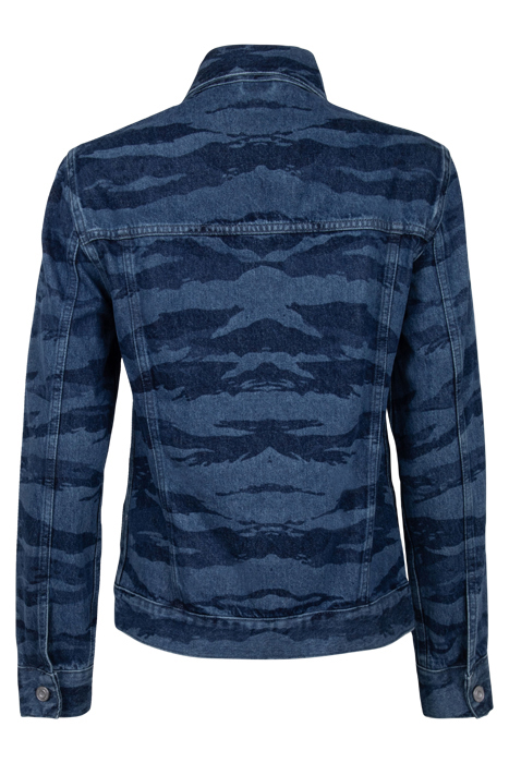 LASER ETCHED DENIM JACKET MID WASH 2