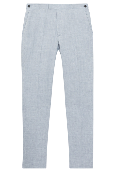 LAGOON-HERRINGBONE SUIT PANTS BLUE 4
