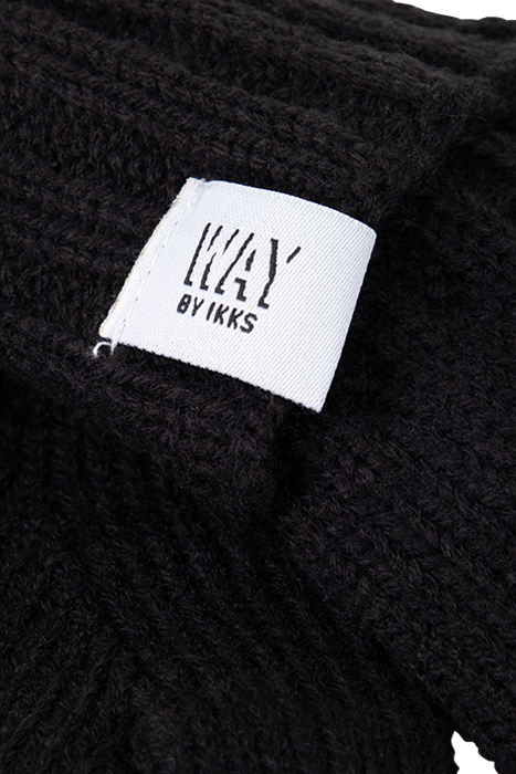 GIRLS’ BLACK KNIT GLOVES BLACK 3