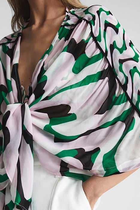 PAIGE-RESORT BLOUSE PINK/GREEN 5