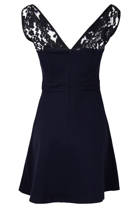 NAVY DRESS WITH BLACK LACE STRAPS 5