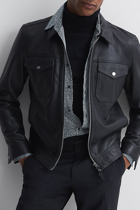 TULUM CASUAL SHIRT NAVY/IVORY 5