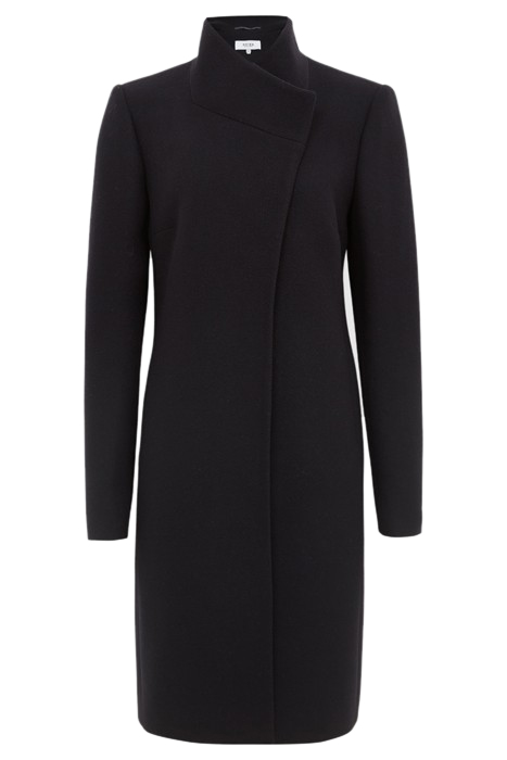MIA-WOOL SINGLE BREASTED COAT NAVY 4