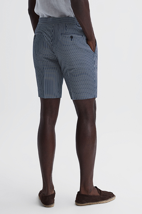 ARCHIE-FINE SHORTS NAVY/WHITE 2