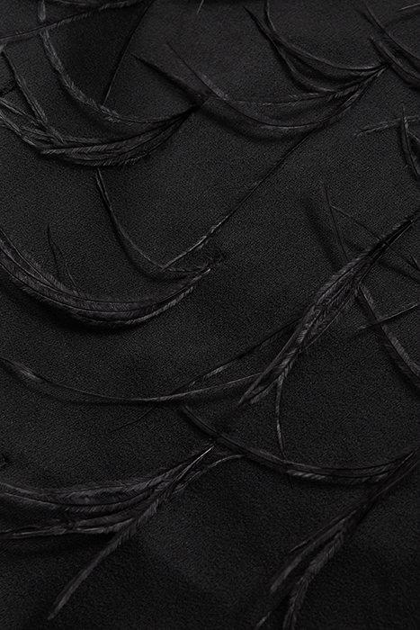 DAISY-FEATHER BLOUSE BLACK 6