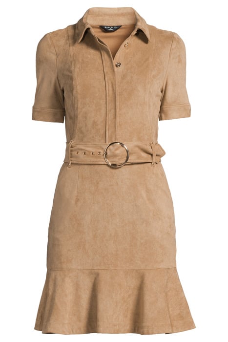 KASIA DRESS TRUFFLE DUST LEATHER MULTI 3