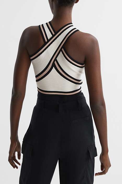 DARLA-HALTER TANK TOP CAMI IVORY 2