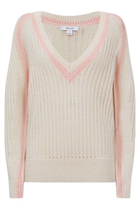 VALE-V KNITTED SWEATER CREAM/NUDE 4