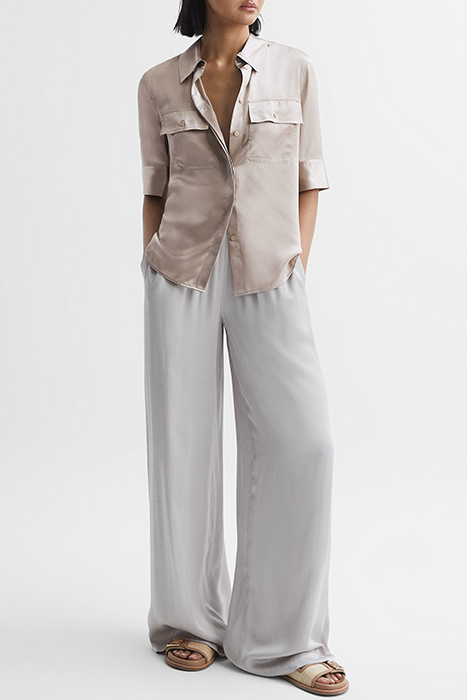 AUBREY-SHORTS BUTTON-DOWN SHIRT CHAMPAGNE 2