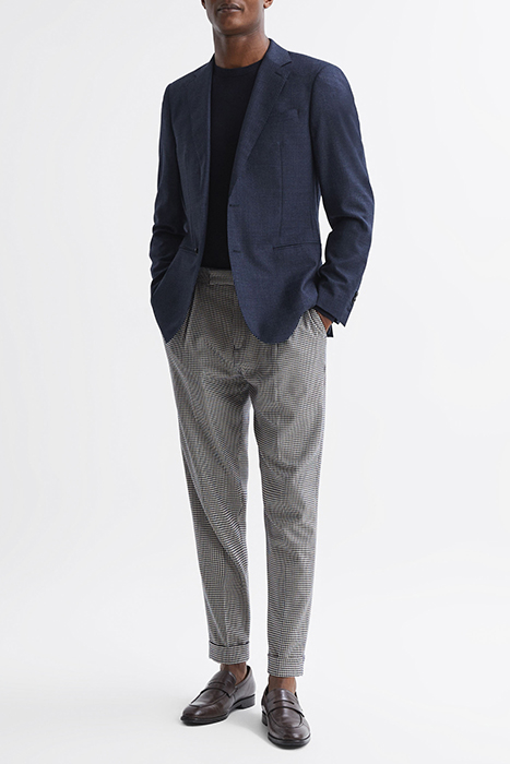 ARCADE-PUPPYTOOTH TAILORED PANTS NAVY 5