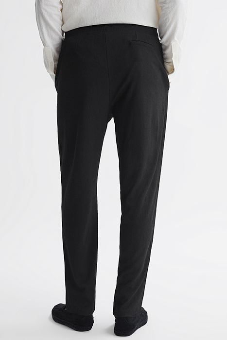 HIROSHIO-TEXTURED TAILORED PANTS BLACK 2