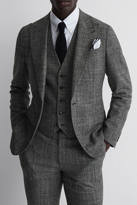 CROUPIER-BIRDS WAISTCOAT CHARCOAL 5