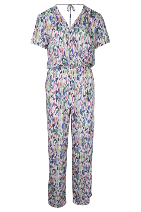 ECRU IKAT DIAMOND PRINT JUMPSUIT 3