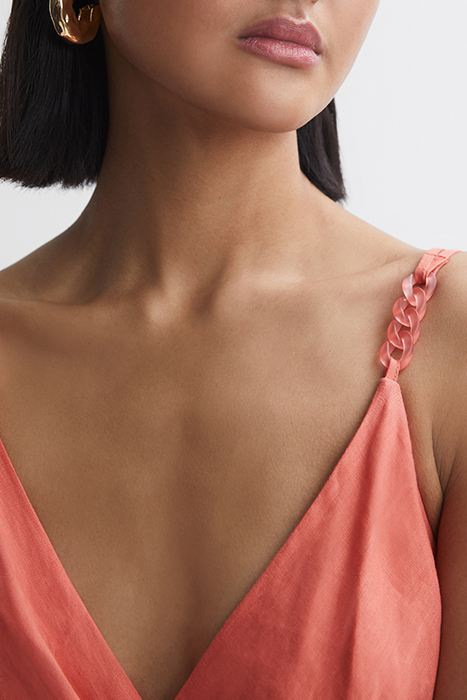 ESME-LINEN DRESS CORAL 6