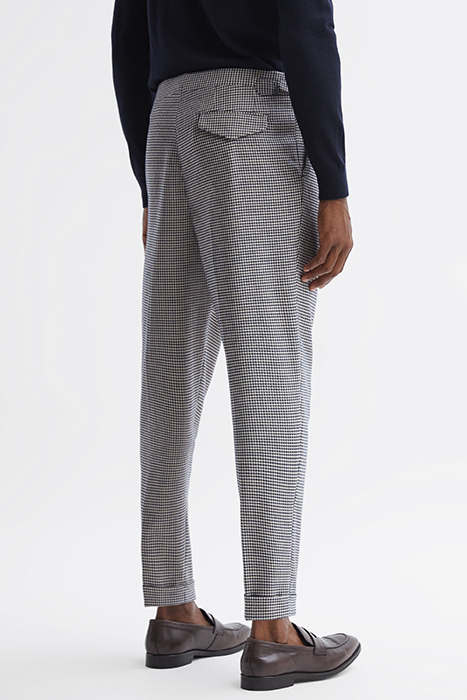 ARCADE-PUPPYTOOTH TAILORED PANTS NAVY 2