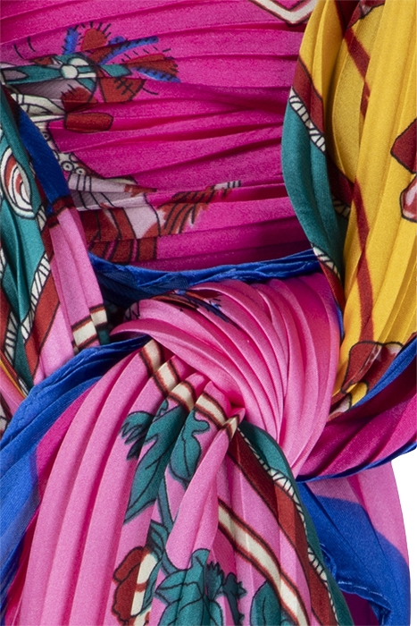 DIAMOND SHAPE PLISSÉ SCARF PINK 2