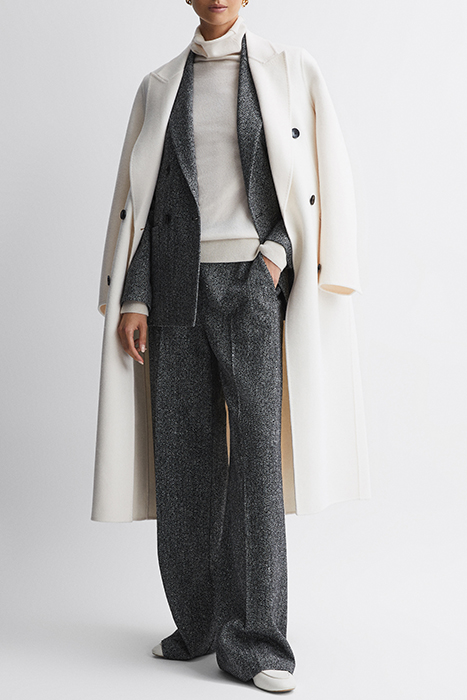 LUELLA-TEXTURE WIDE-LEG & FLARED PANTS GREY 3