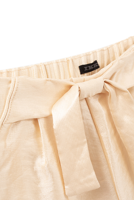 GIRL'S PALE YELLOW SATIN PANTS GOLD 3