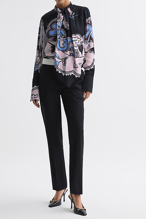 SEVANNA-PRINT BLOUSE BLACK 3