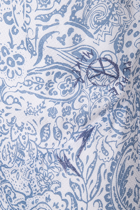 BLUE BANDANA PRINT LONG DRESS 9