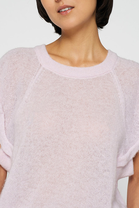 SHORTSLEEVE TOP KNIT PALE LILAC 4