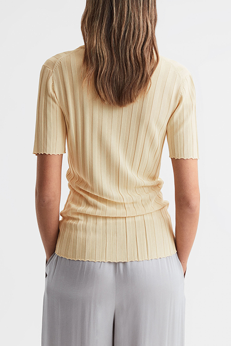 STELLA-FITTED CARDIGAN LEMON 2