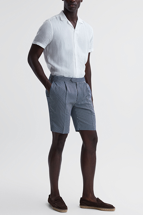 ARCHIE-FINE SHORTS NAVY/WHITE 5