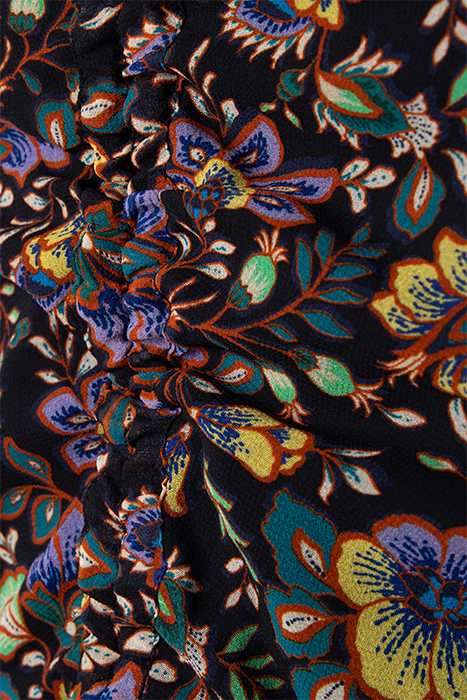 BLACK XL FLOWER PRINT DRESS, ELASTICATED SHOULDERS 9