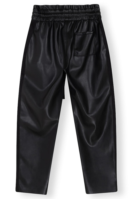 LEATHERLOOK SIDE PANEL JOGGER BLACK 5