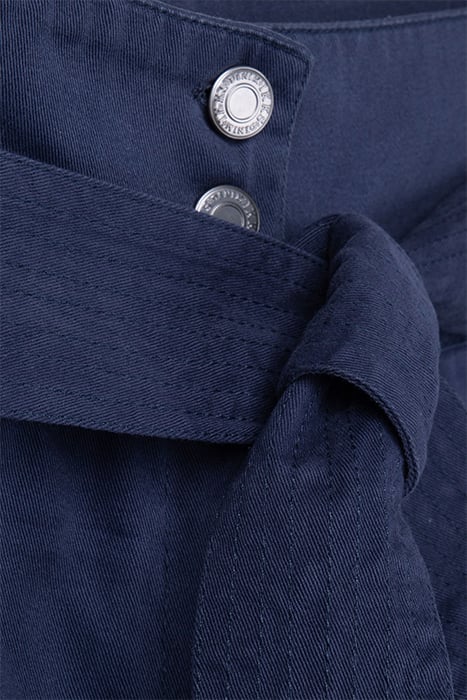 NAVY WIDE-LEG TROUSERS WITH REMOVABLE BELT 8