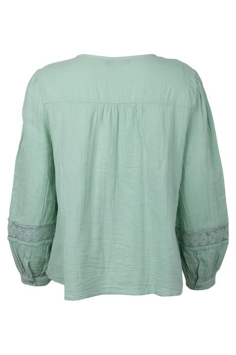 BOHO CHEESECLOTH L/S TOP MINT 2