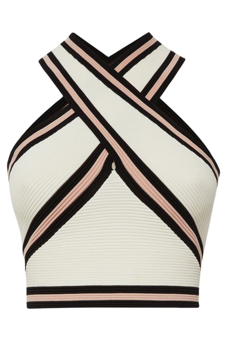 DARLA-HALTER TANK TOP CAMI IVORY 4