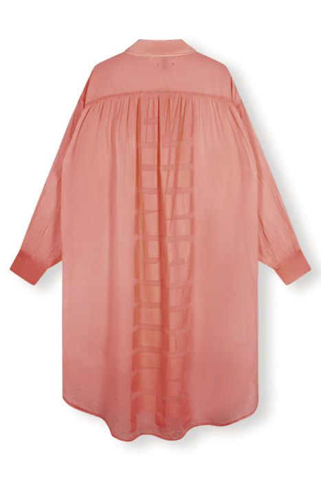 SHIRT DRESS PARIS VOILE FLUOR CORAL 2