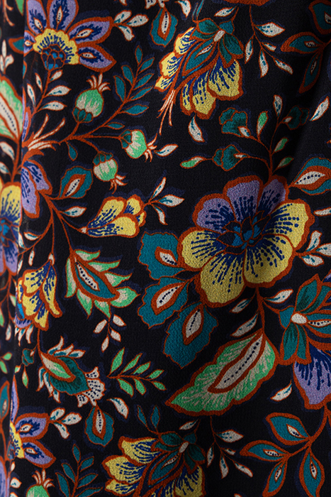 BLACK XL FLOWER PRINT BACKLESS LONG DRESS 6