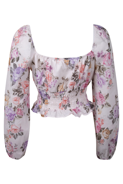 MARINA SHIRRED JOSEPHINE BLOUSE VIENNA FLORAL 2