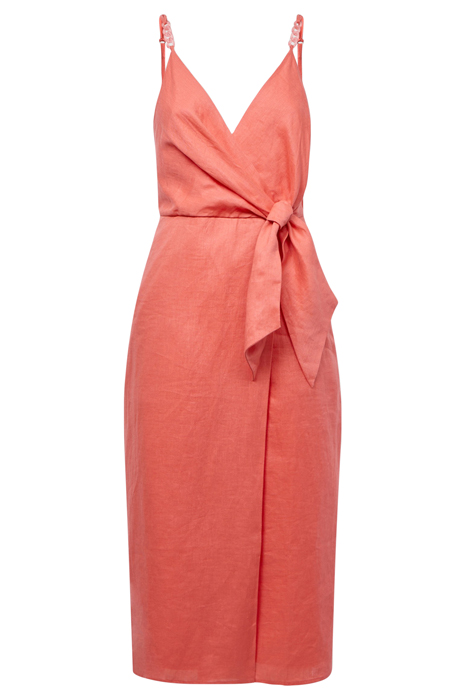 ESME-LINEN DRESS CORAL 3
