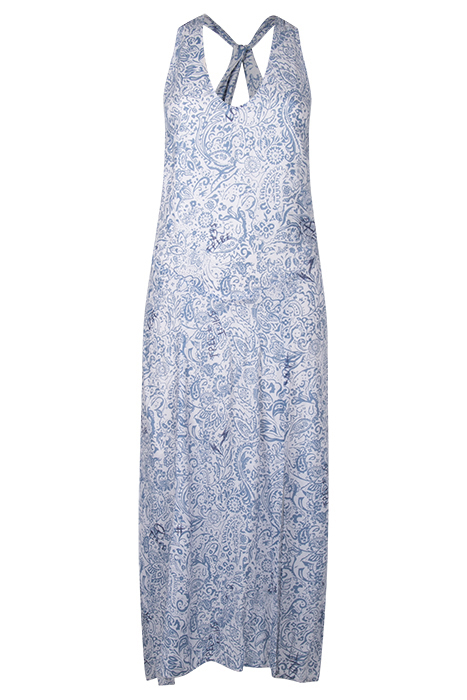 BLUE BANDANA PRINT LONG DRESS 3