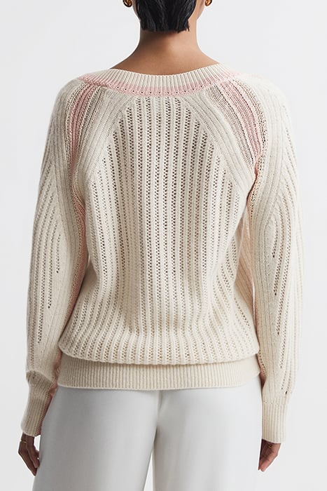 VALE-V KNITTED SWEATER CREAM/NUDE 2