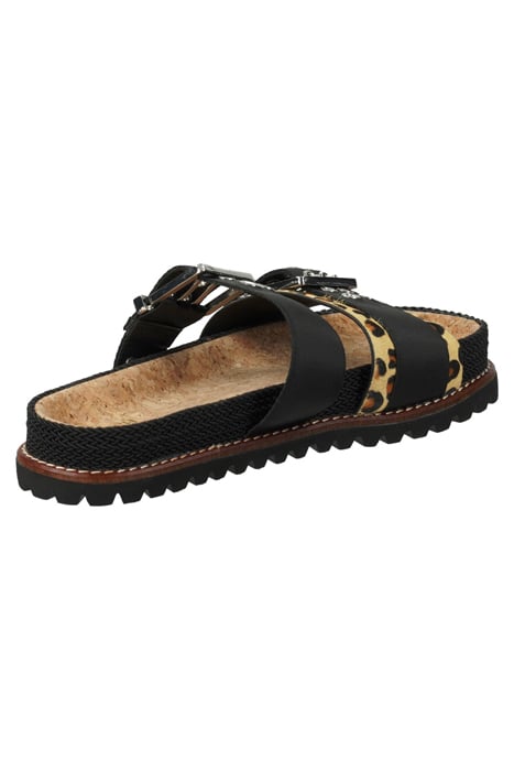 YOSI SANDAL BLACK/PONY LEO PRINT 9
