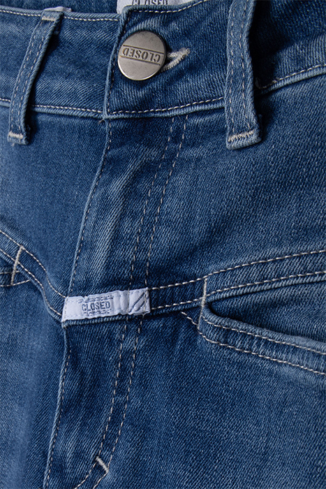 WOMEN PEDAL PUSHER JEANS MID BLUE 8